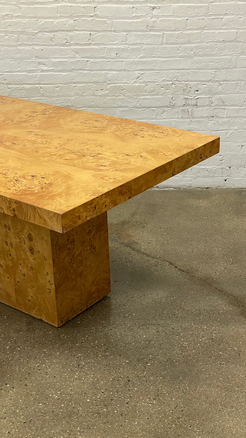 Burl Pedestal Dining Table